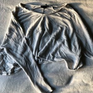 Urban Outfitters Long Sleeve Cropped Shirt